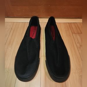 Airwalk black on black canvas slip one low tops sneakers size 13 men NWOT